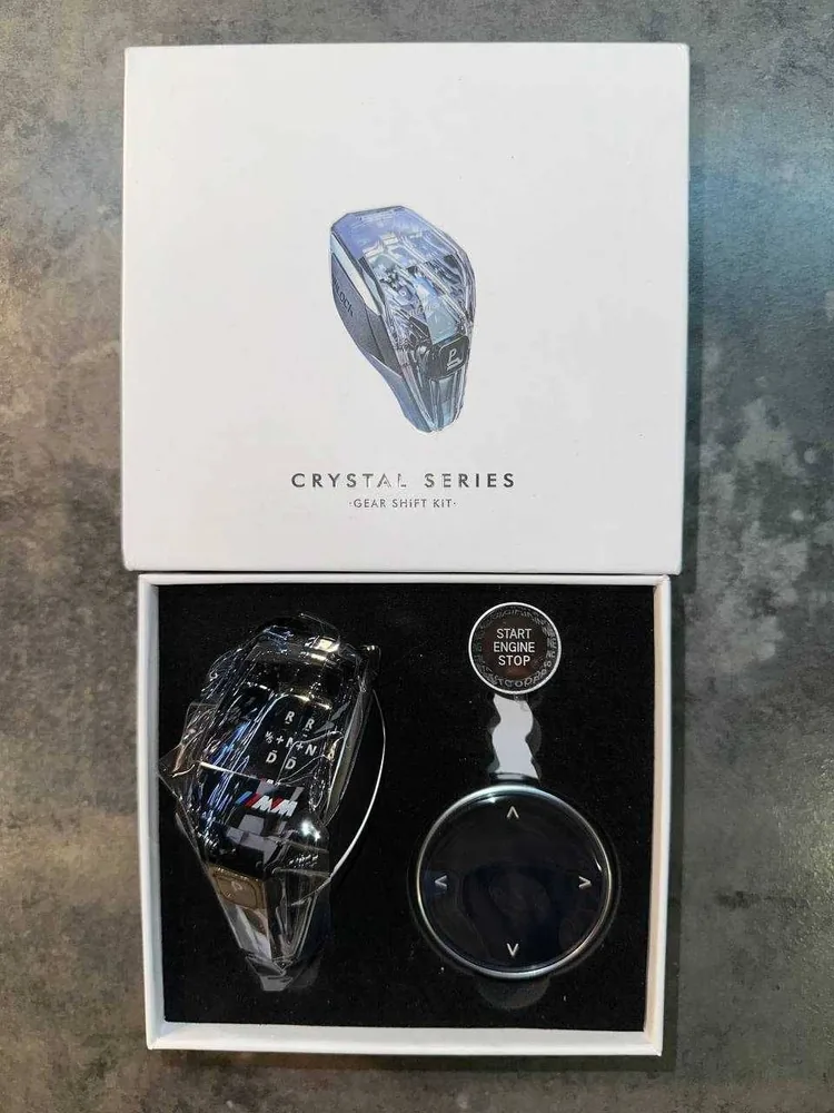 Кришталеві елементи керування BMW: важіль КПП та кнопка старт/стоп Crystal Series